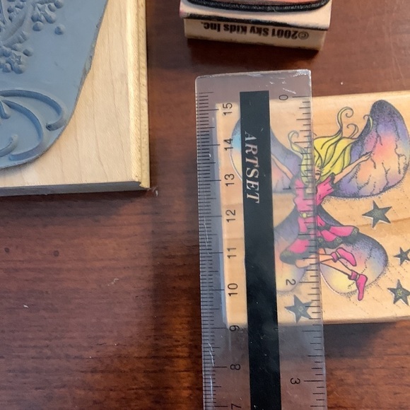 Fairy and Ballerina Wood Block Rubber Stamp Set of Three - Picture 7 of 11